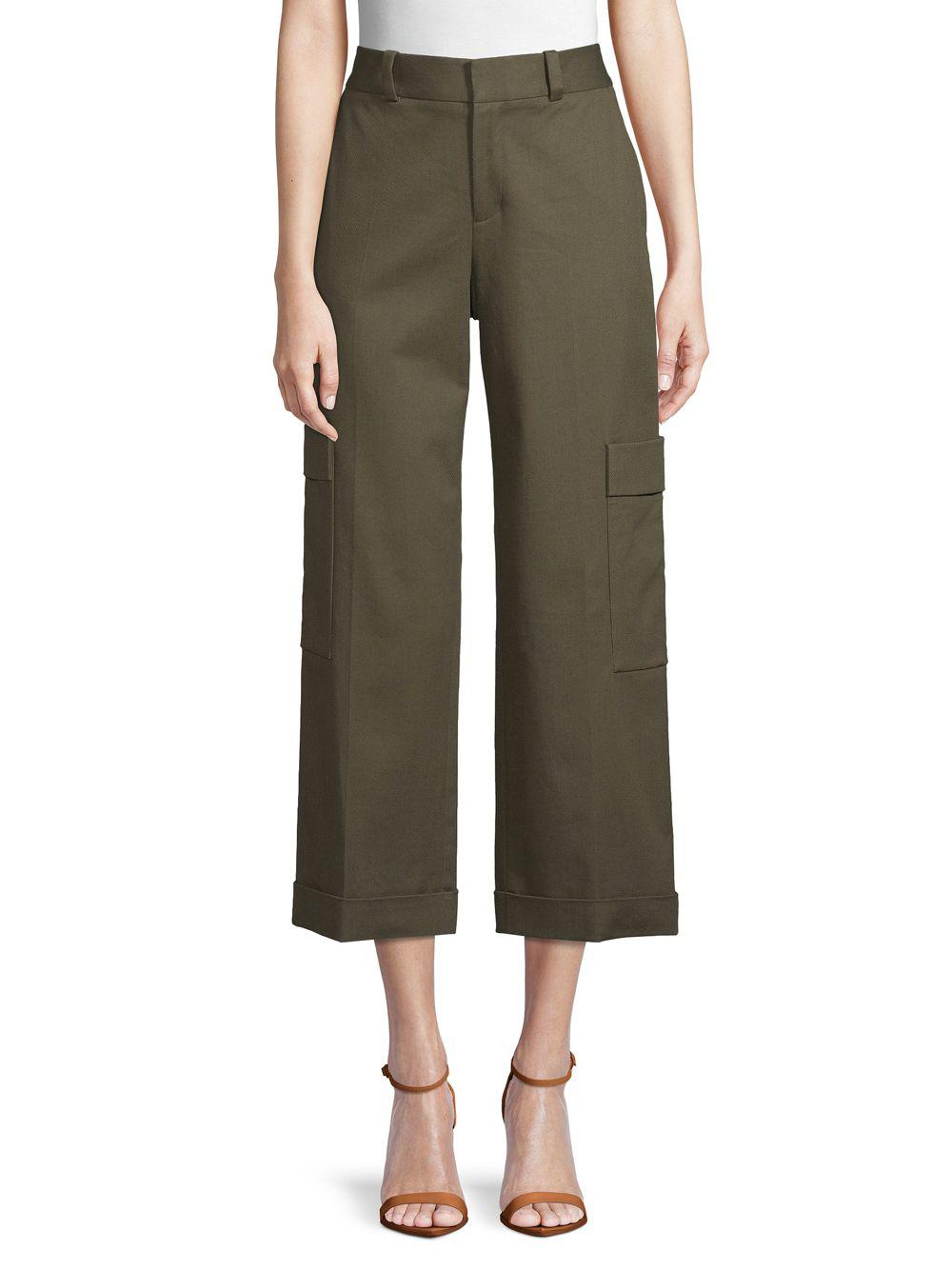 olive cropped pants