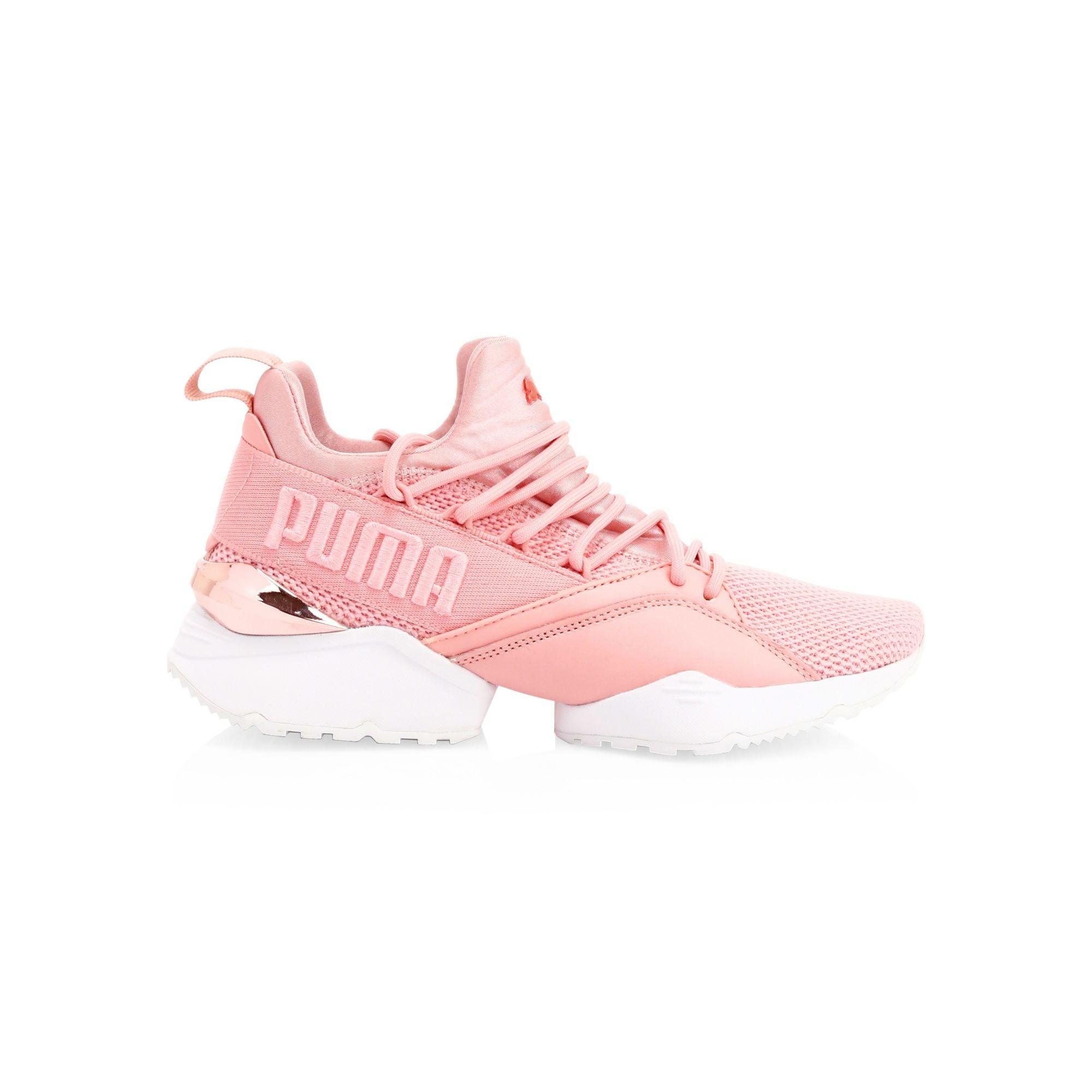 PUMA Women's Muse Maia Metallic Sneakers in Pink | Lyst Canada