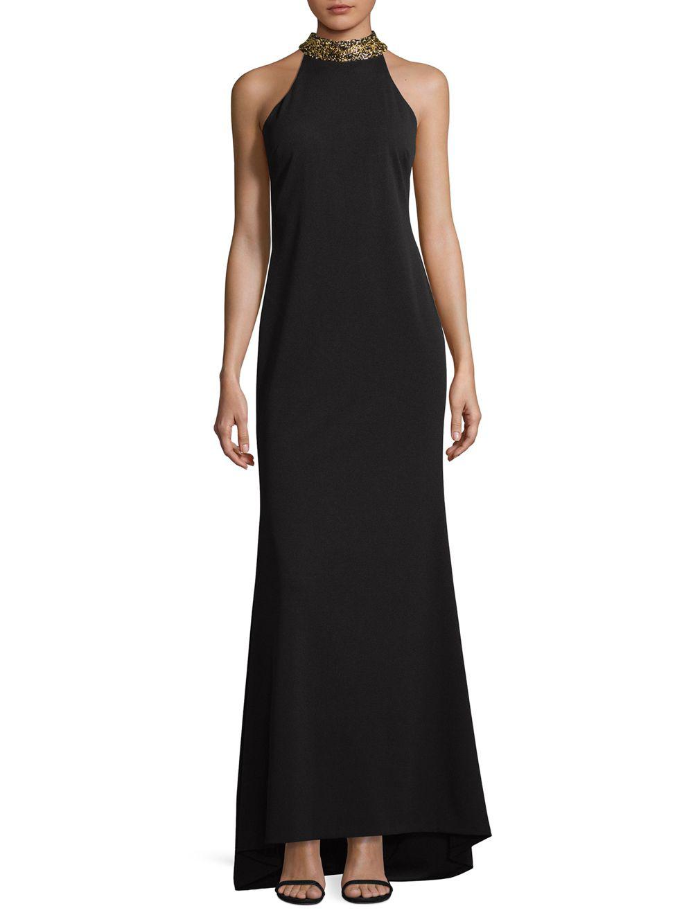 Choker Evening Gown in Black 