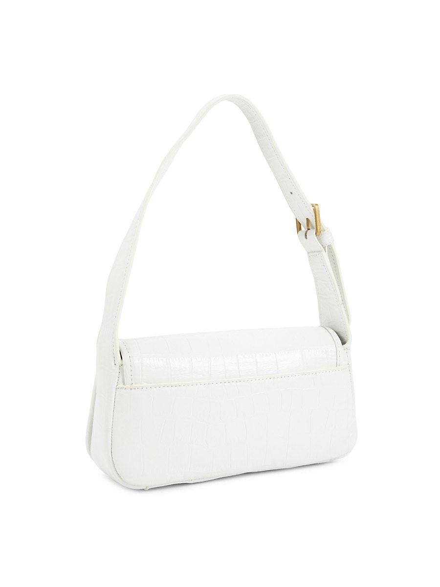 White croc cheap shoulder bag