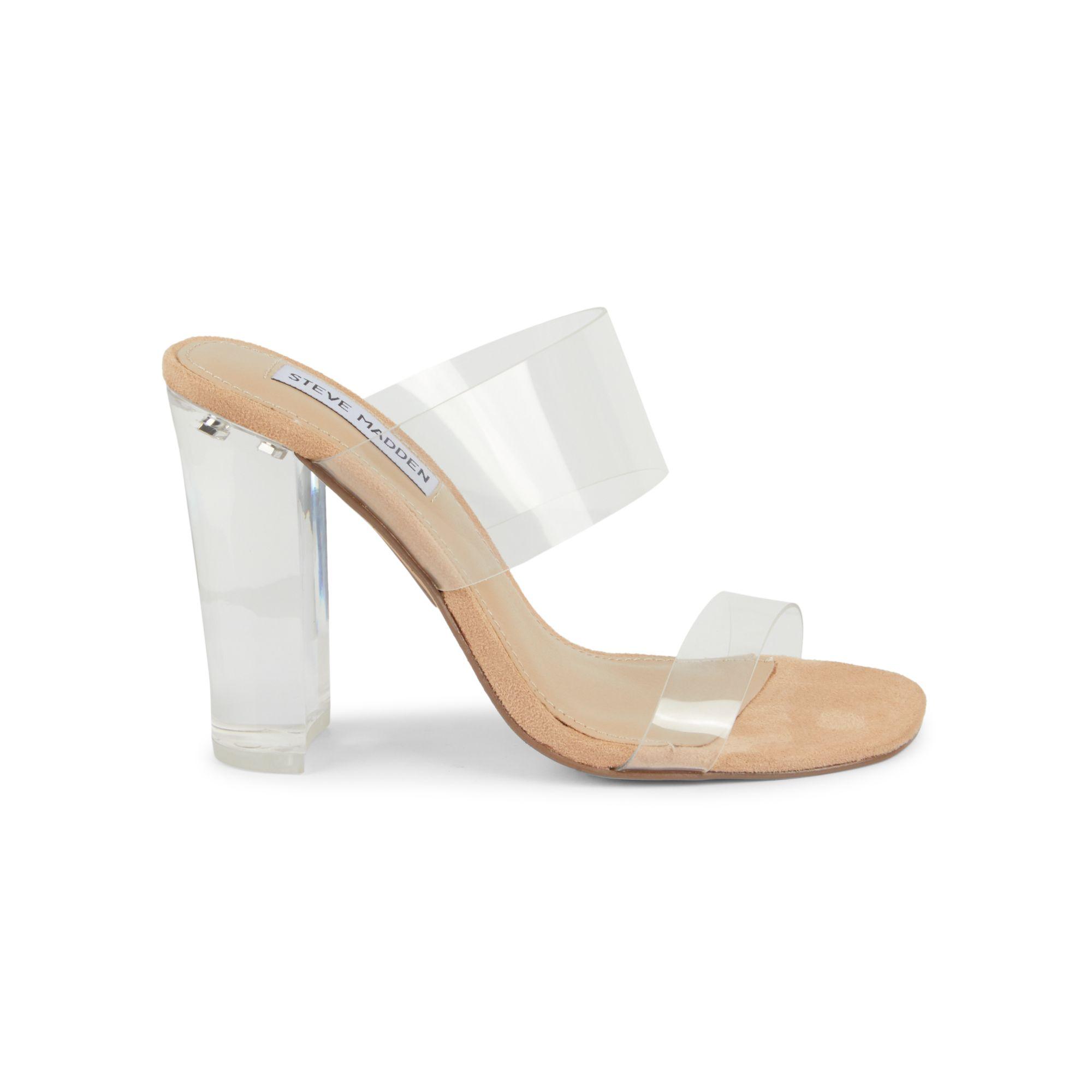 steve madden block heel white
