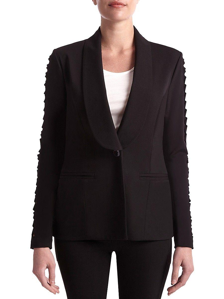 Capsule 121 Laser Cutout Blazer in Black | Lyst