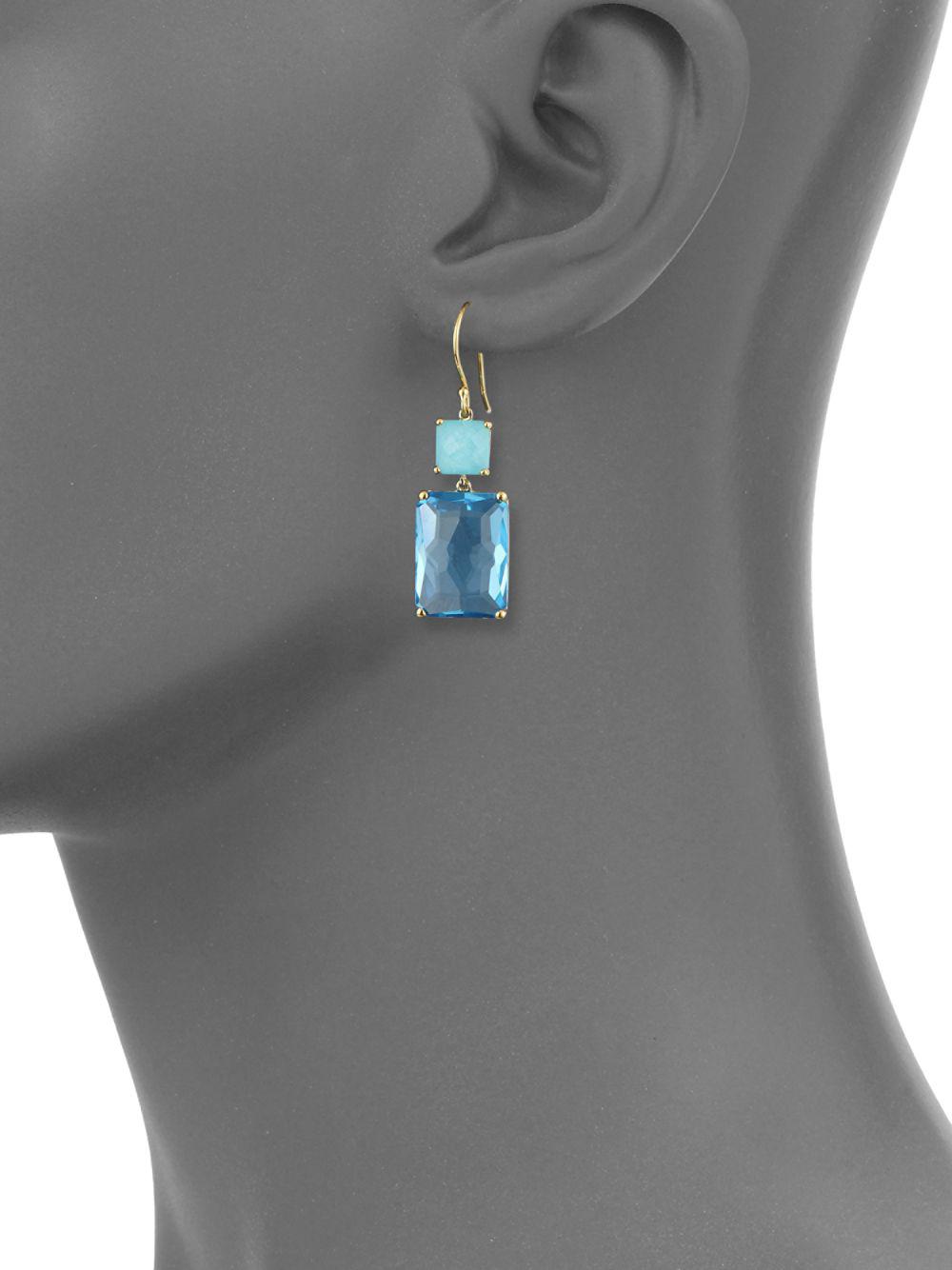 Lyst Ippolita Rock Candy Ite Blue Topaz And 18k Gold View Fullscreen