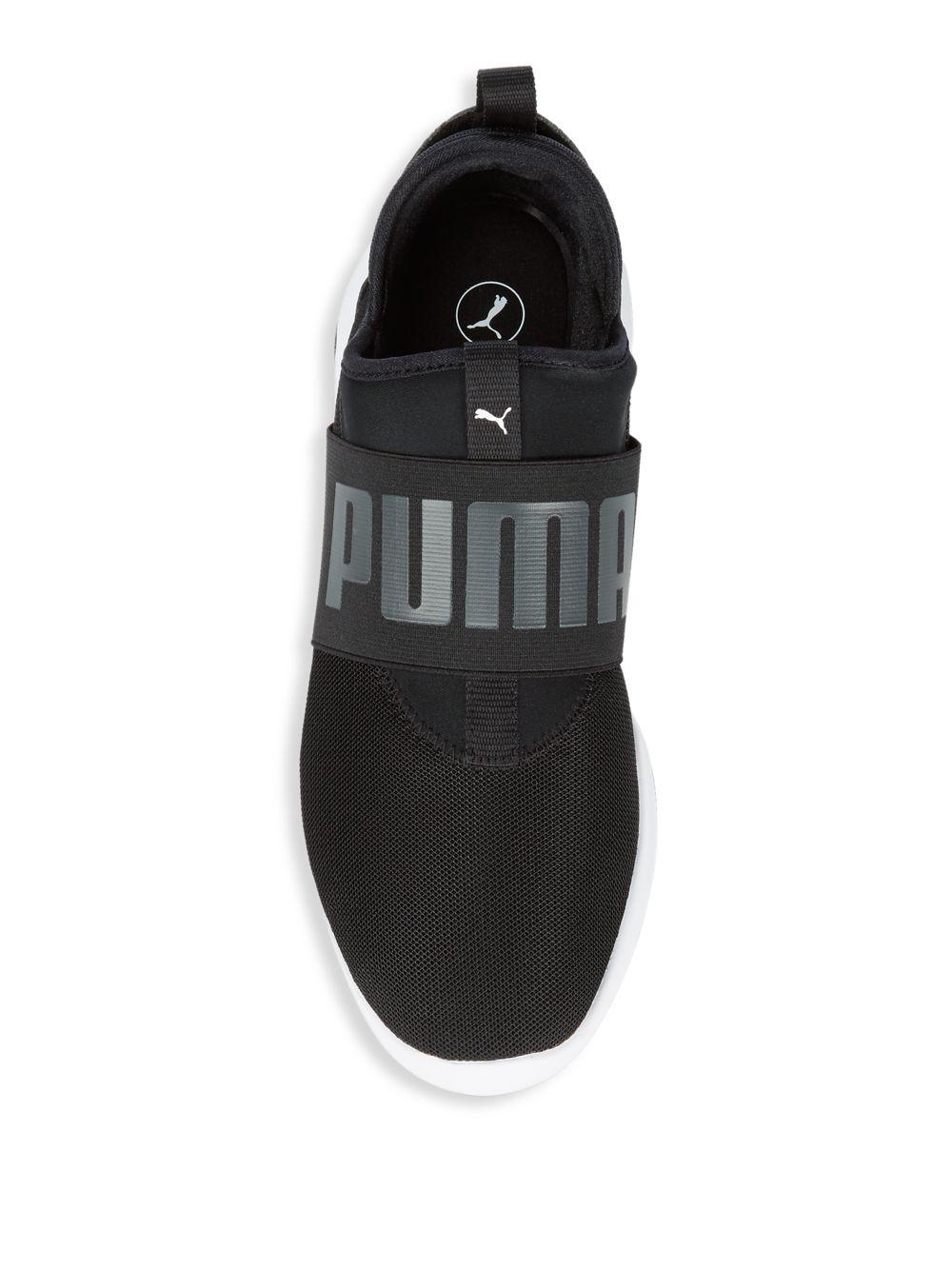 PUMA Dare Mesh Slip-on Sneakers in Black | Lyst