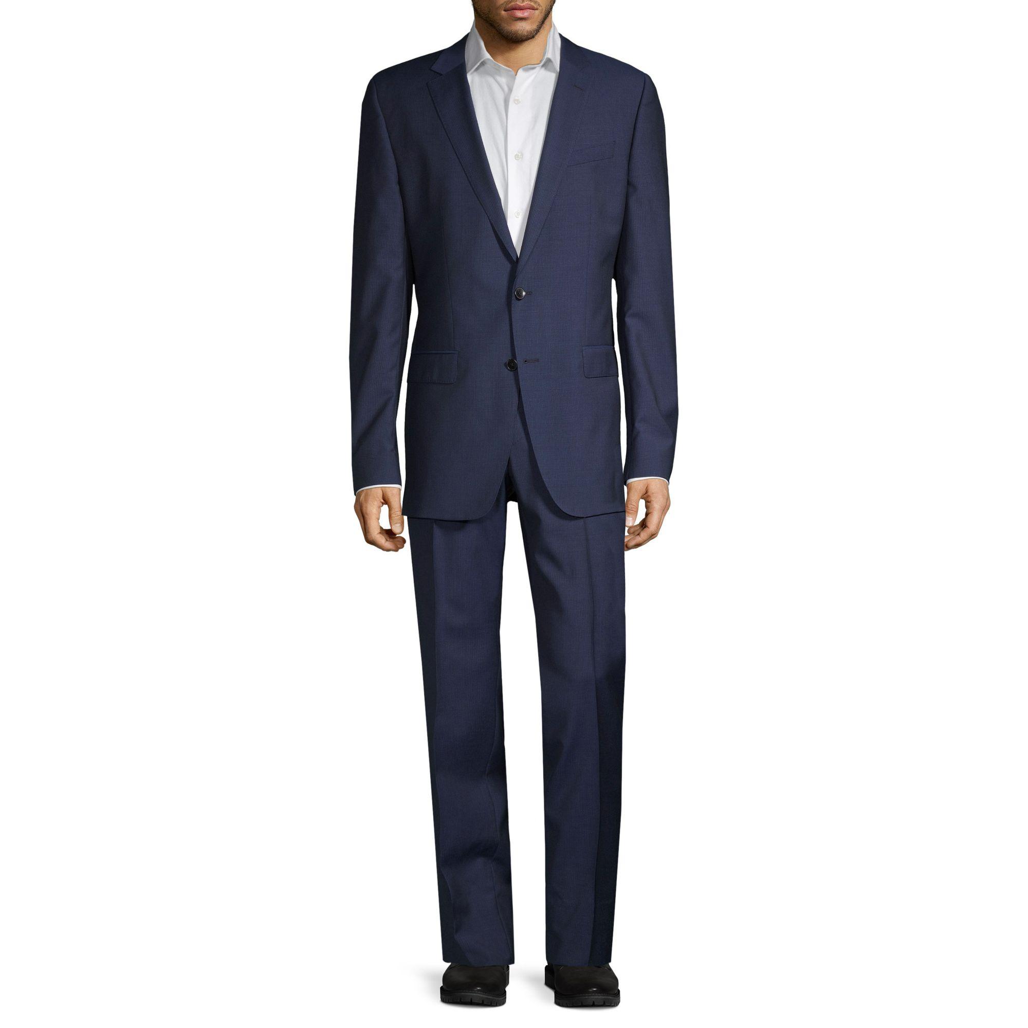 BOSS by HUGO BOSS Guabello Slim-fit Wool Suit in Blue for Men | Lyst