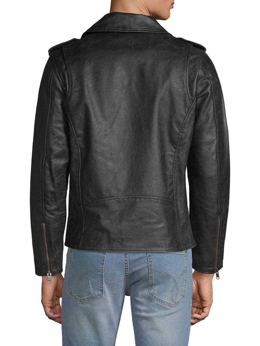 textured leather jacket