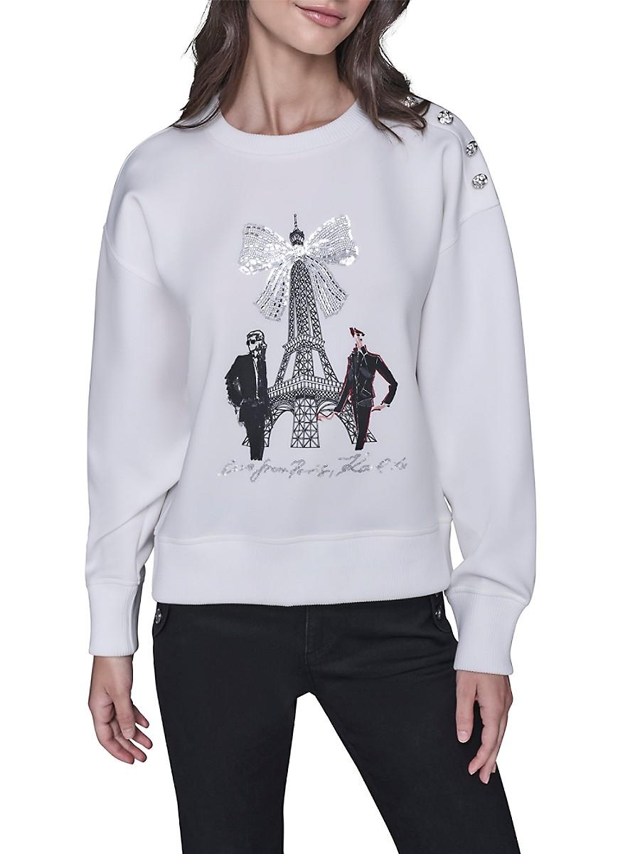 Tee Shirt Karl Lagerfeld Eiffel Tower Sweatshirt Karl Lagerfeld