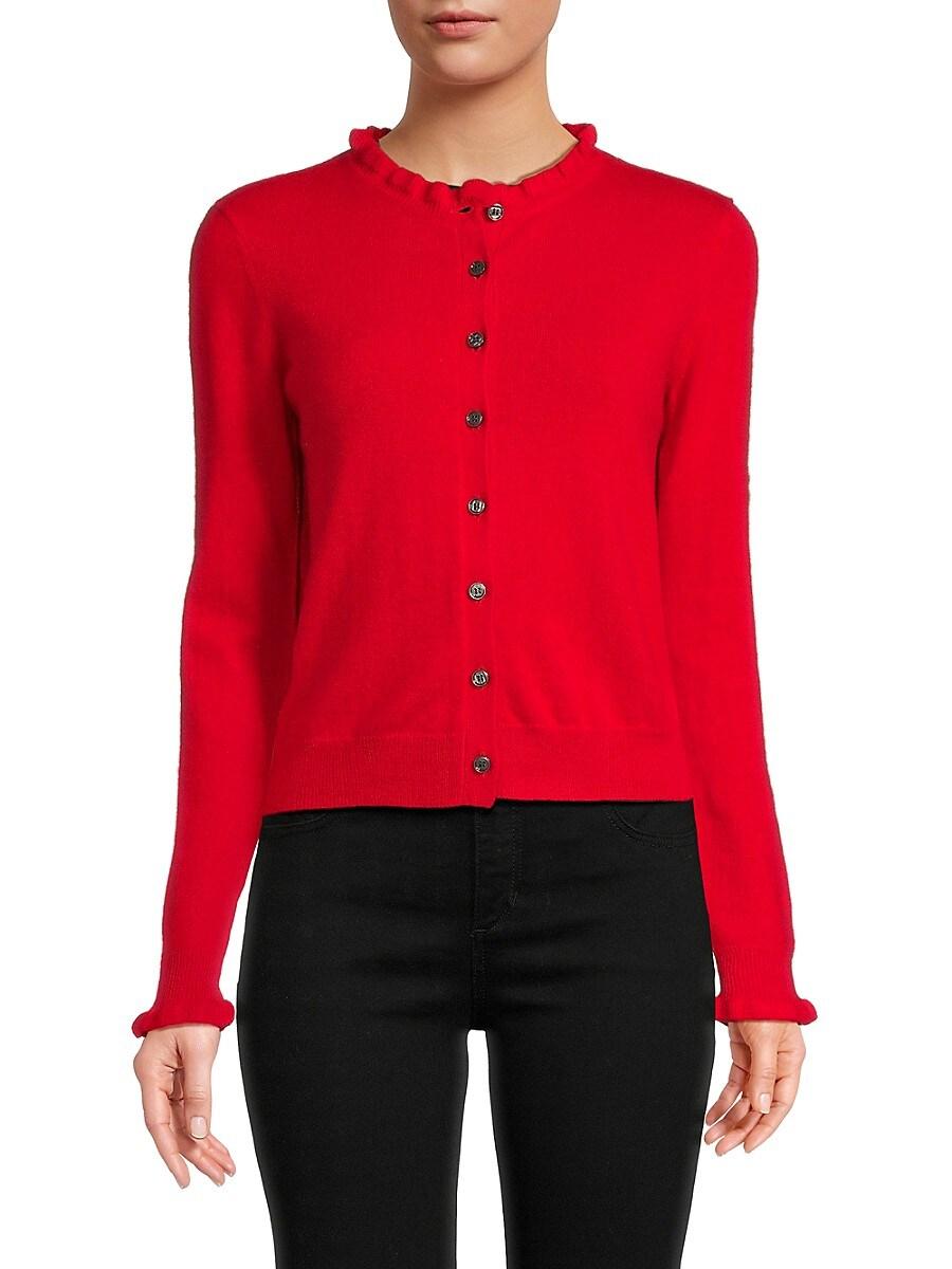 Cashmere ruffle cardigan online