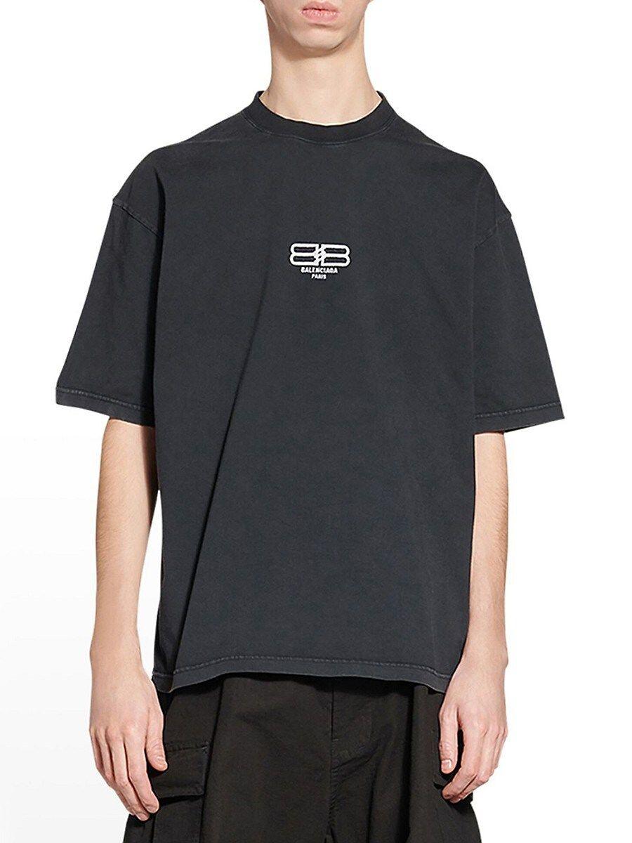 Tee shirt noir balenciaga sale