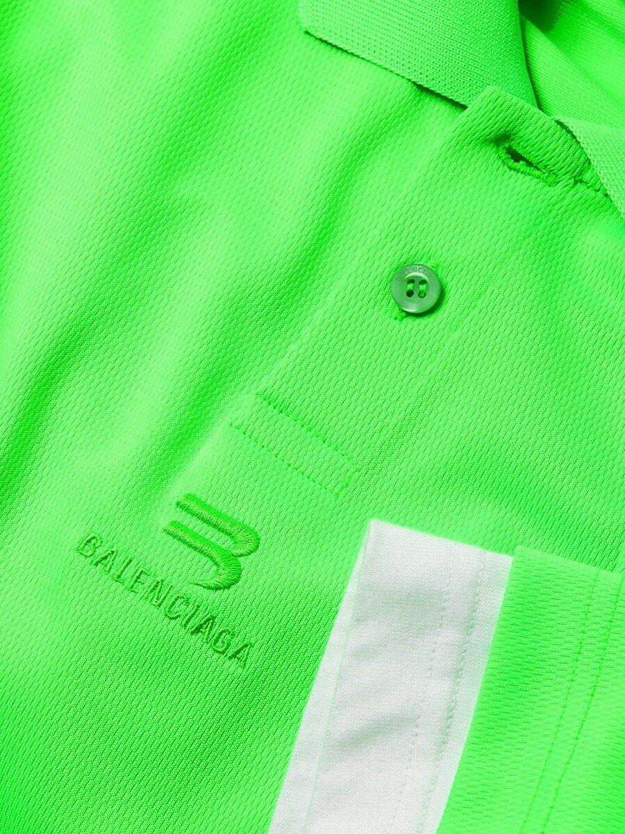 Layered Sleeve Polo Shirt in Green for Men |