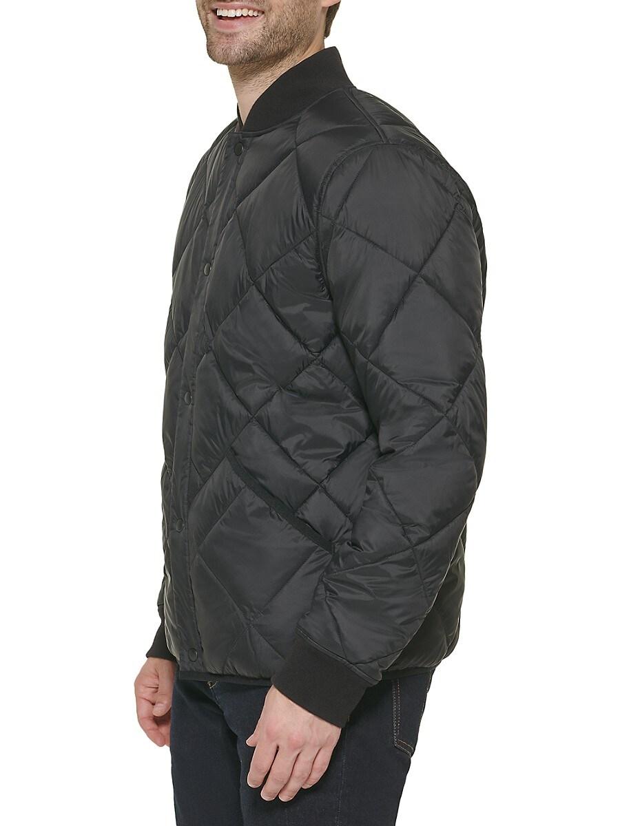 Reversible Quilted Snap Front Bomber 