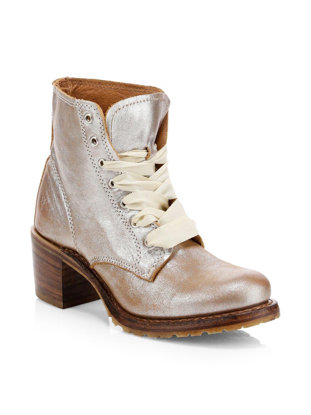 frye silver boots