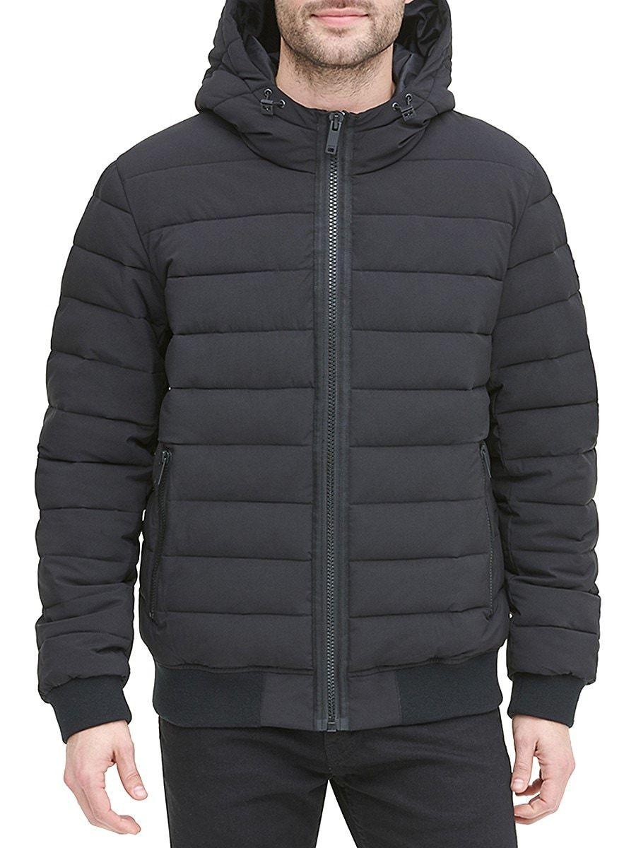 DKNY Quilted Classic Fit Puffer Jacket in Gray for Men | Lyst