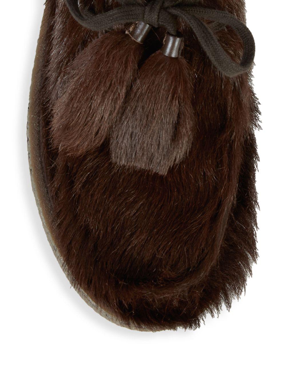 Prada top fur shoes