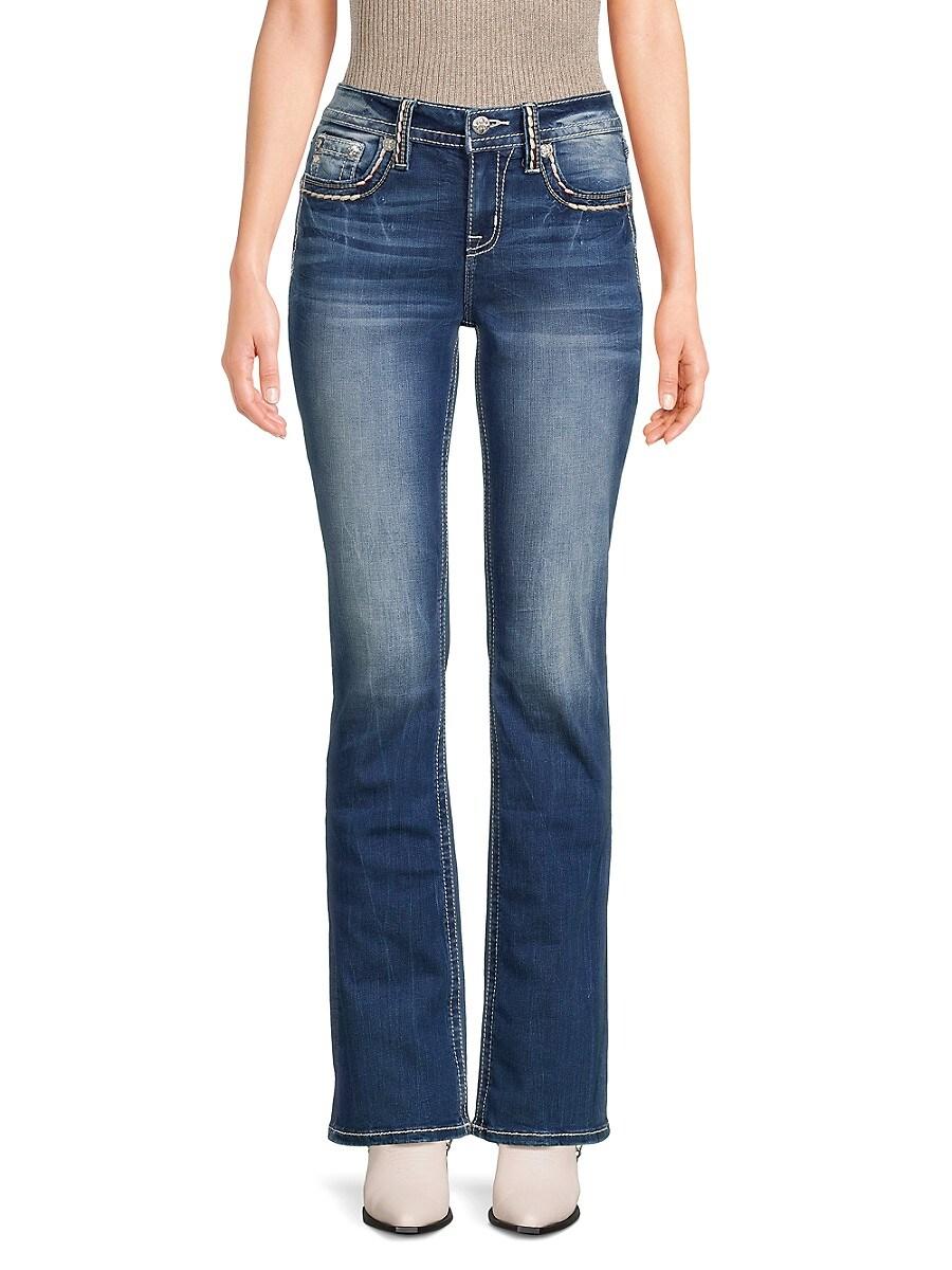 Miss Me Broken Saddle Stitch Bootcut Jeans in Blue Lyst UK