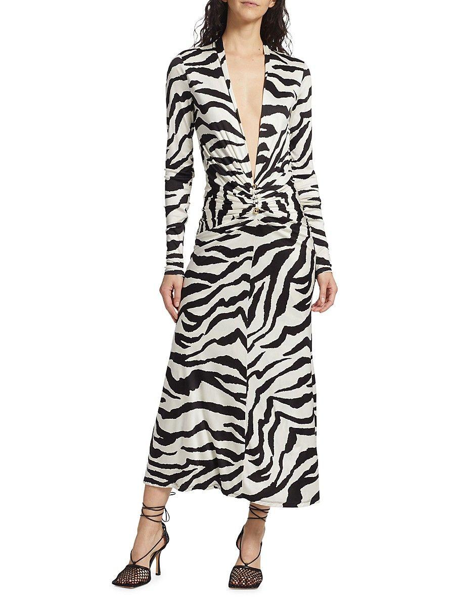 Venus plunging v neck cheap dress