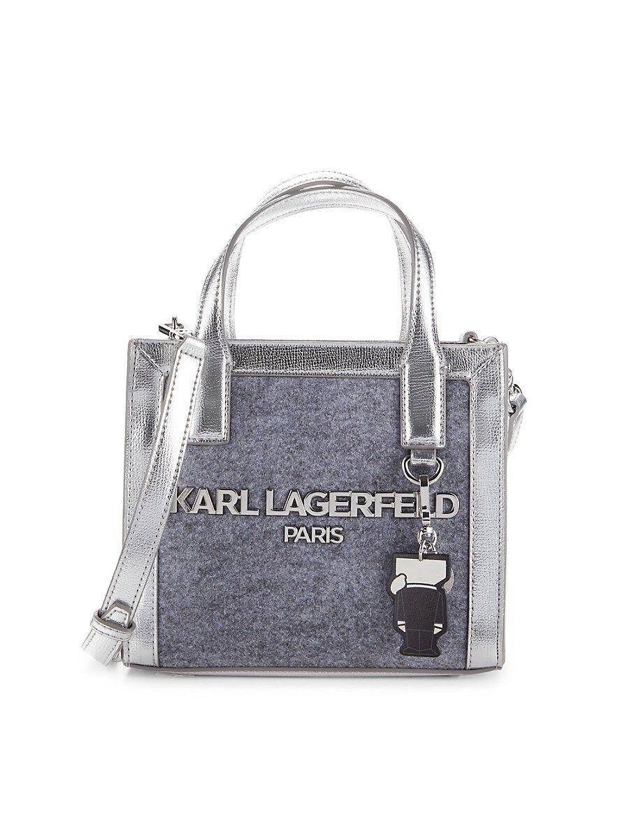 KARL LAGERFELD PARIS Nouveau Leather Small Tote Bag