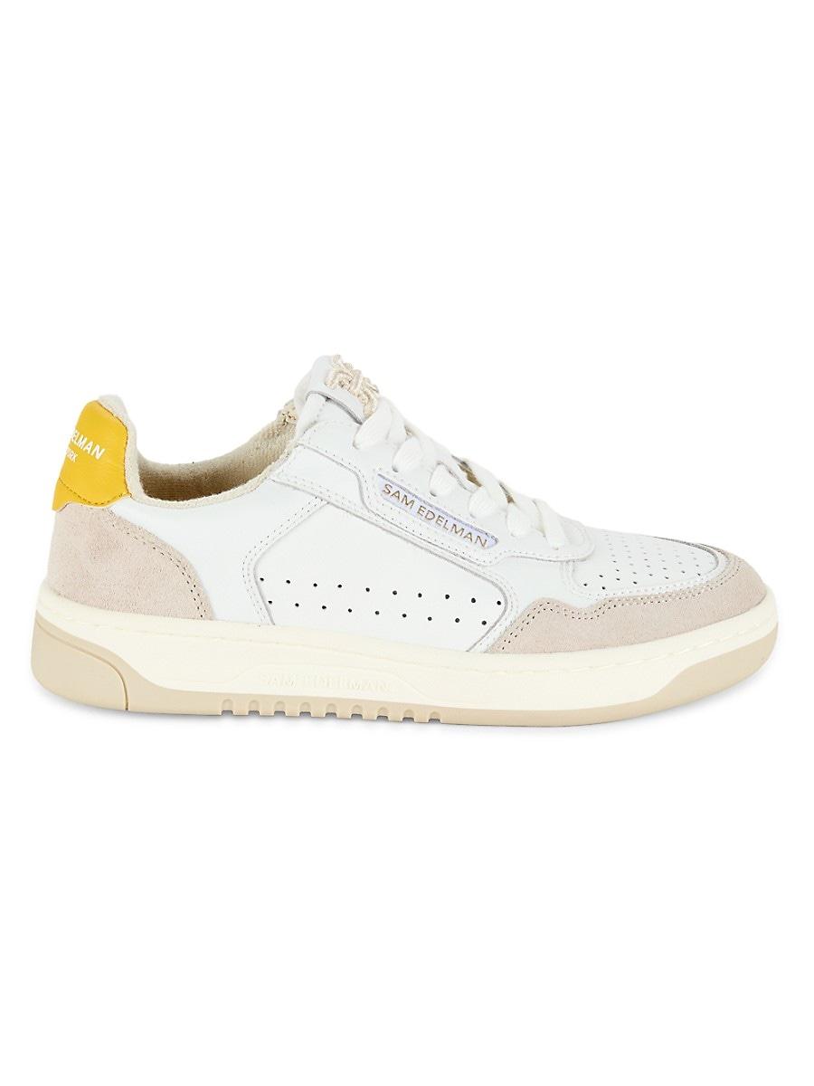 sam edelman white leather sneakers