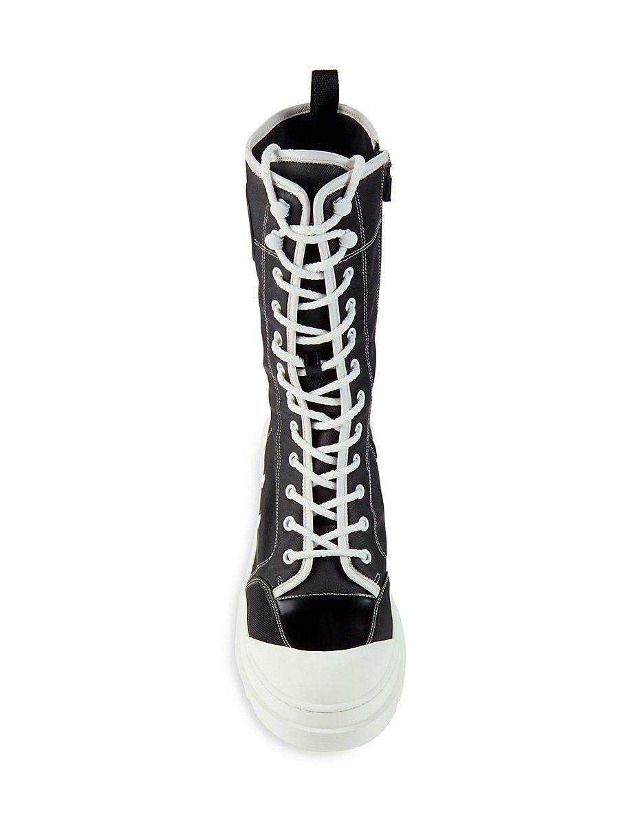 Dior Cap Toe Platform Ankle Boots in Black
