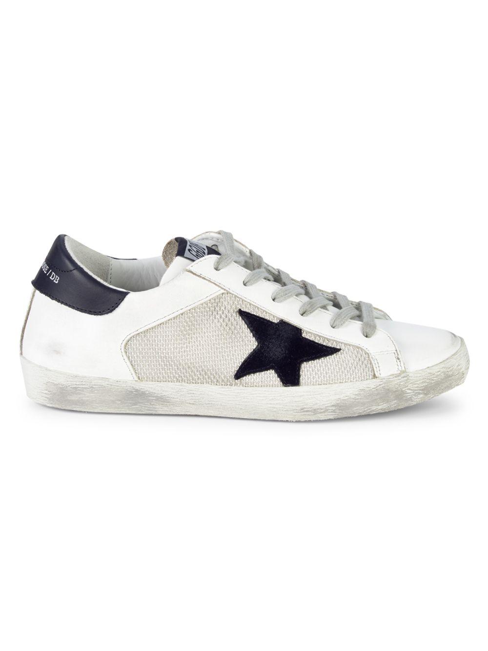 Goose Superstar Mixed Media Sneakers in White - Lyst