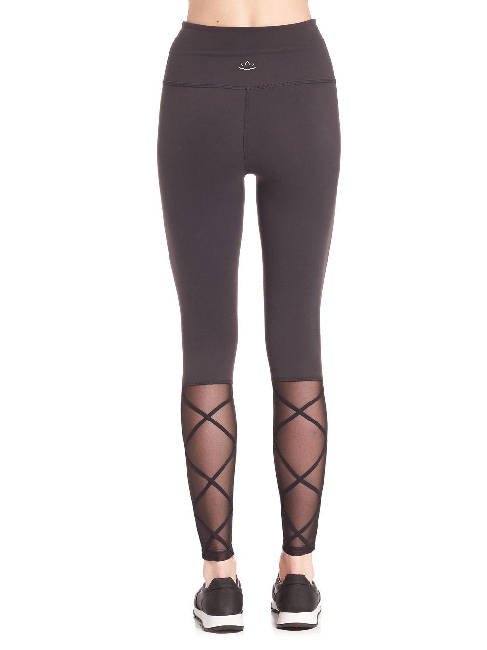 Beyond Yoga Mesh Back Leggings in Black Lyst