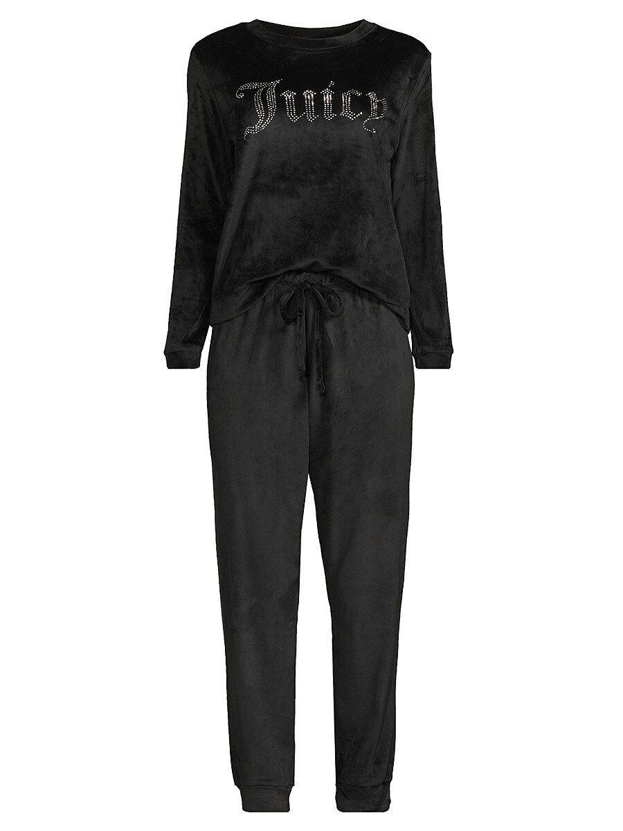●JUICY COUTURE● Warm knit loungewear pajama top and bottom Juicy Couture Women's Ribbed Short Sleeve Shirt and Pants