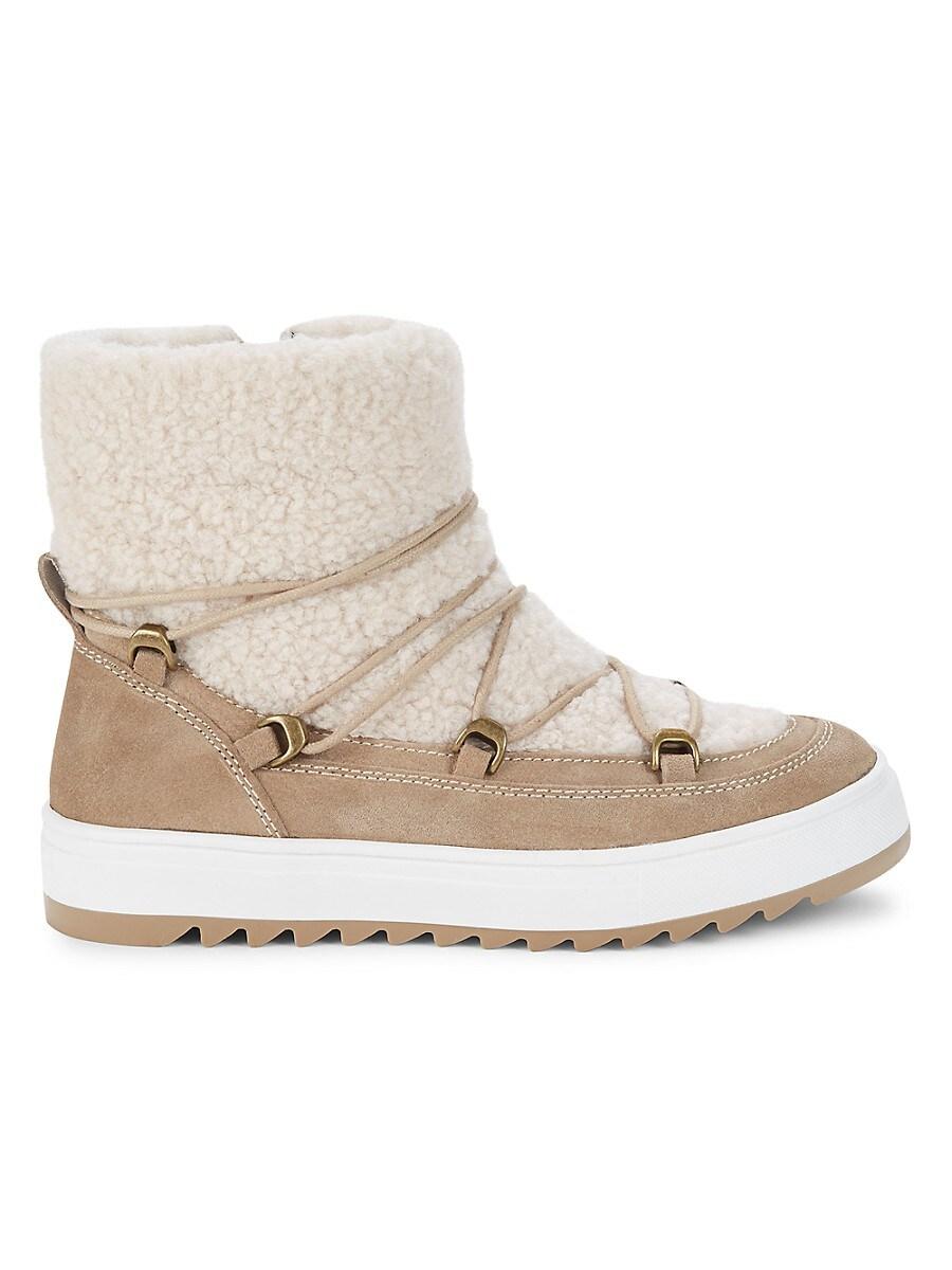 Blondo Sanity Waterproof Faux-shearling & Suede Hiking Boots | Lyst