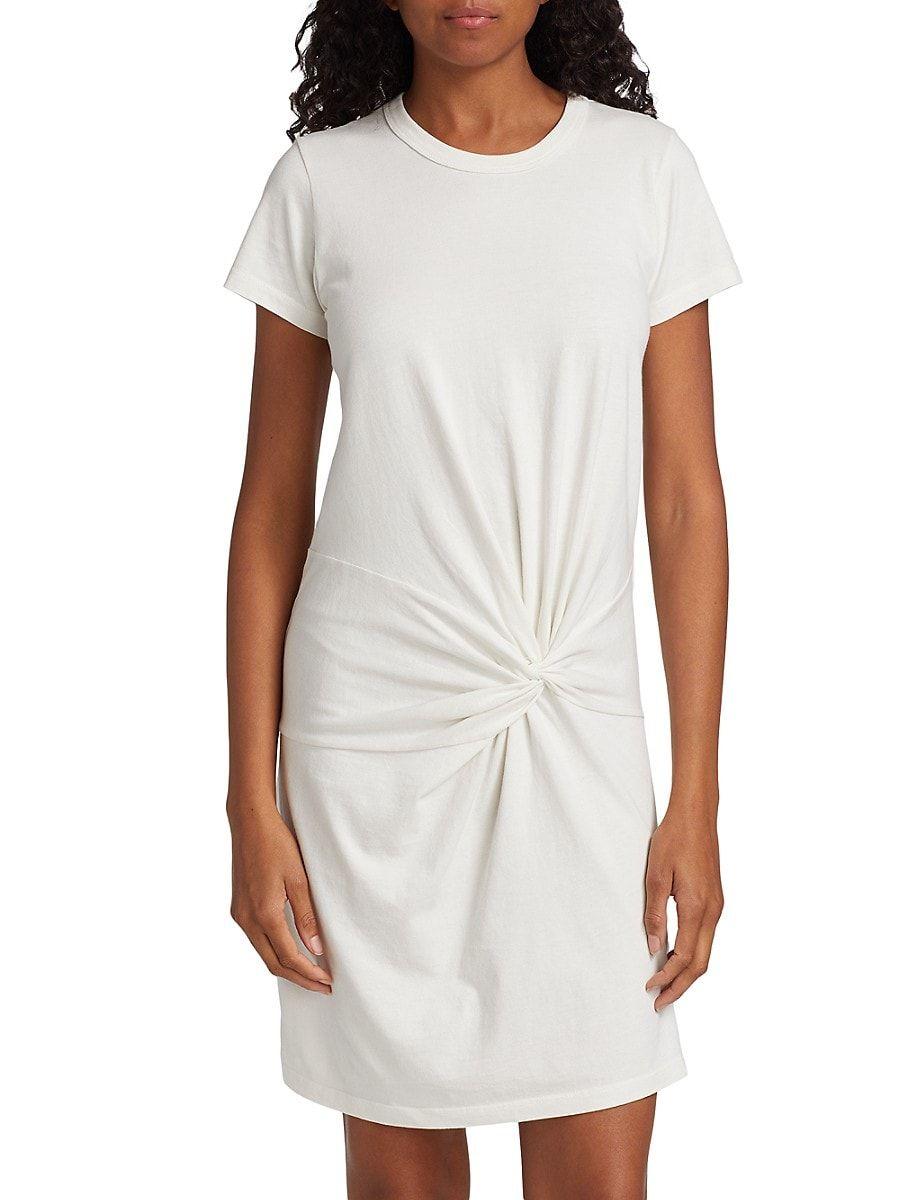 NSF Kaden Twist Knot T-shirt Dress in White | Lyst