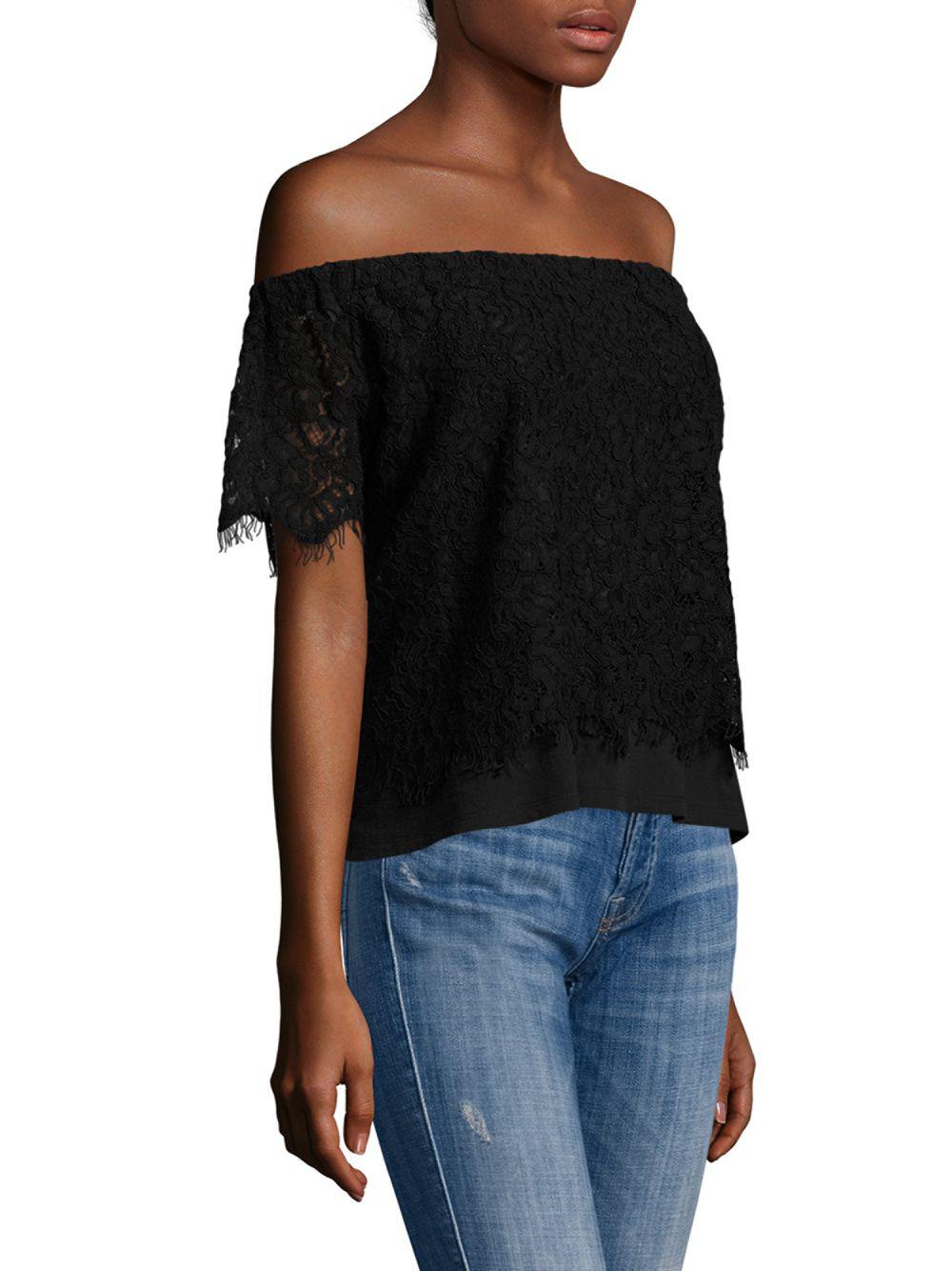 Generation Love Carly Lace Offtheshoulder Top in Black Lyst