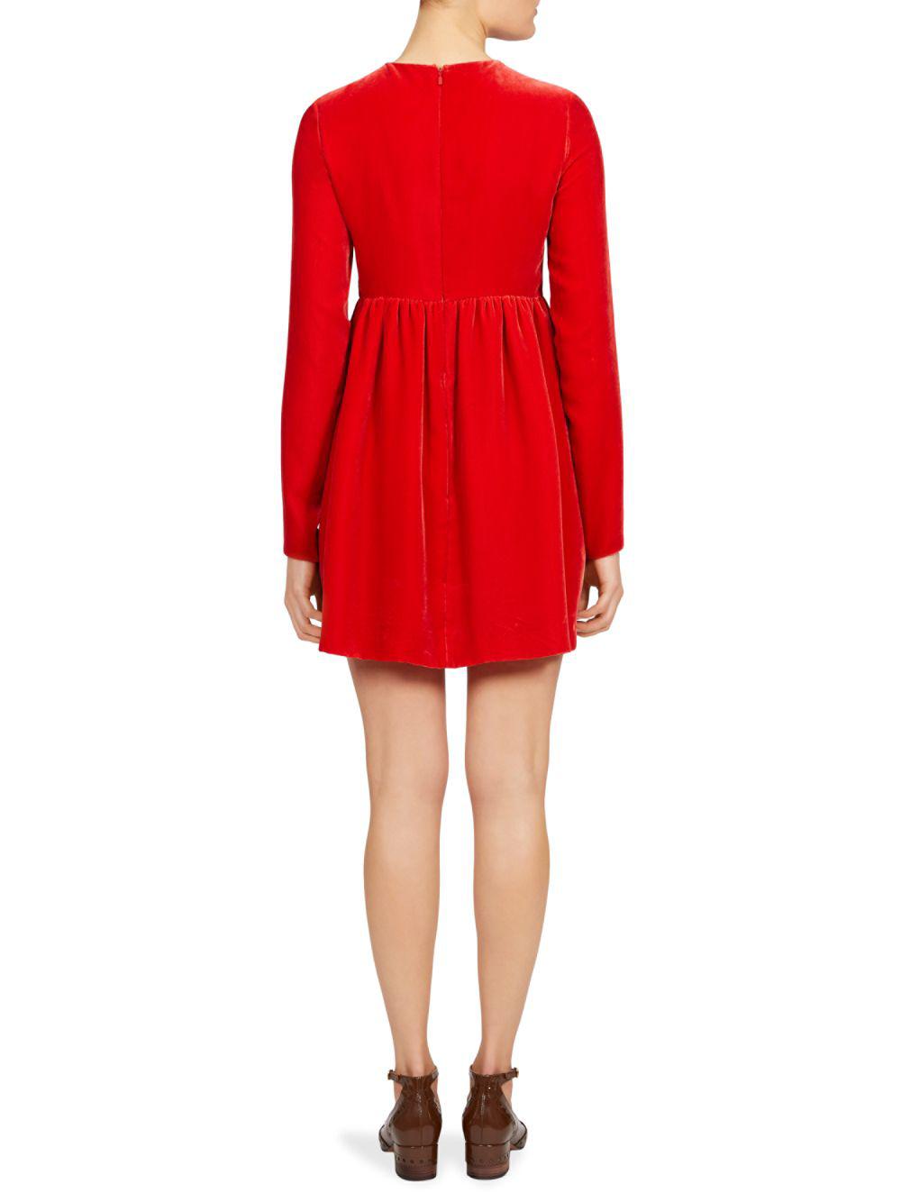 chloe red dress