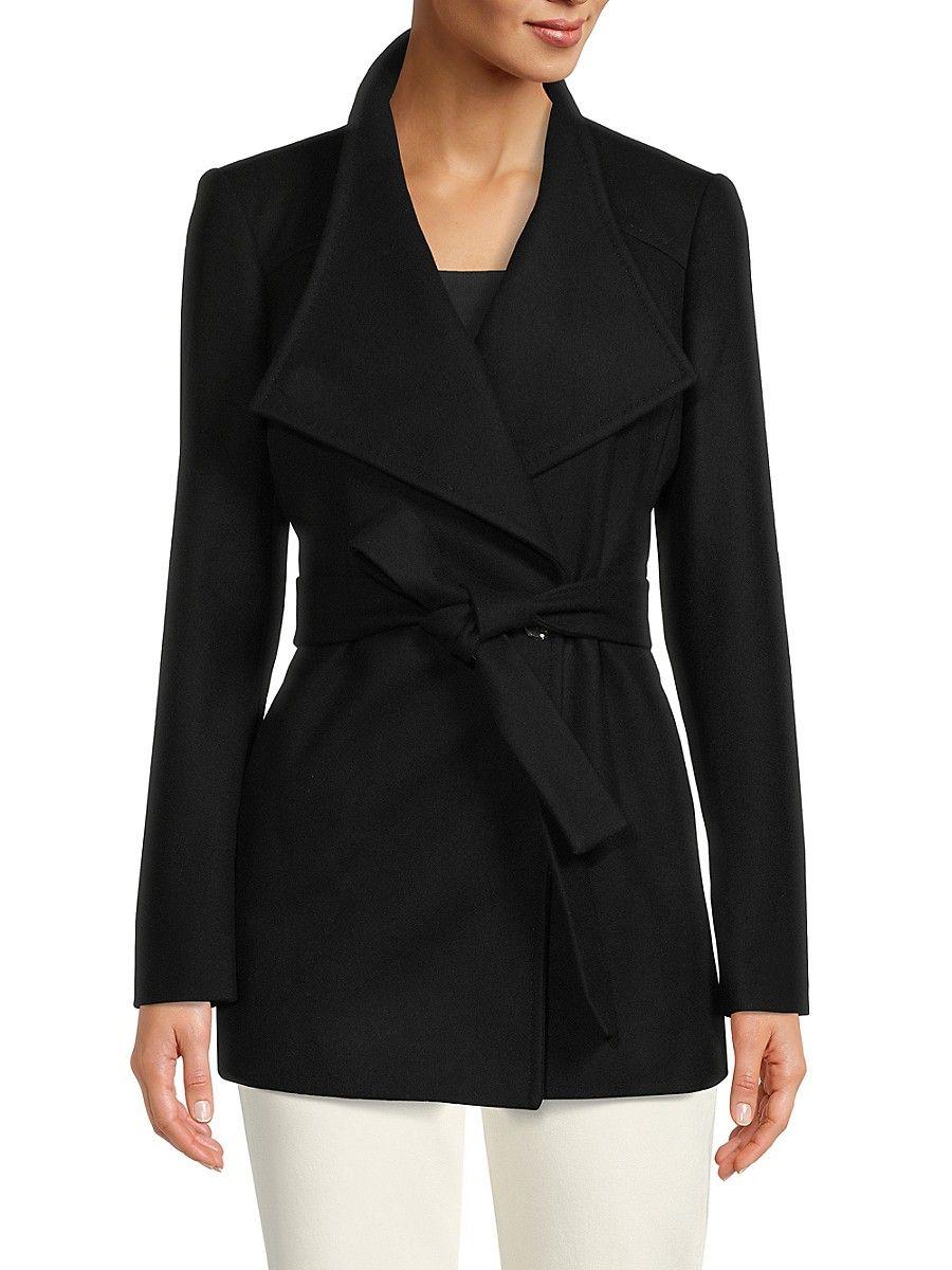 Ted Baker Rytaa Belted Wool Blend Coat in Black Lyst