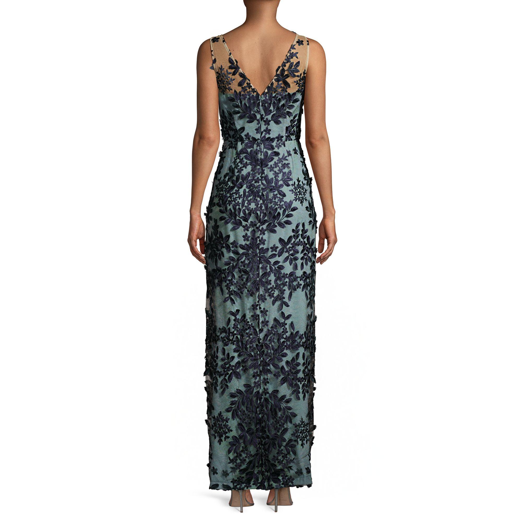 js collections floral embroidered dress