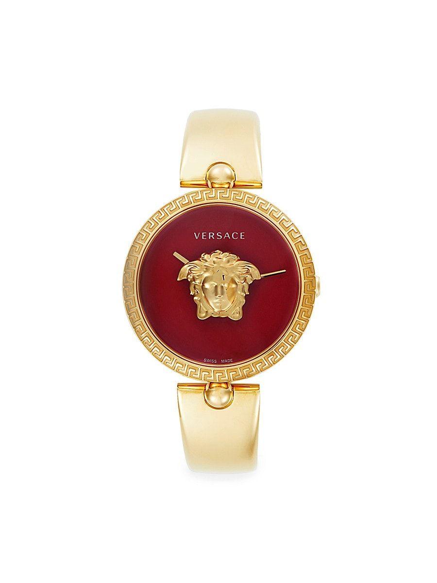 Versace 39mm Stainless Steel Bracelet Watch in Red | Lyst