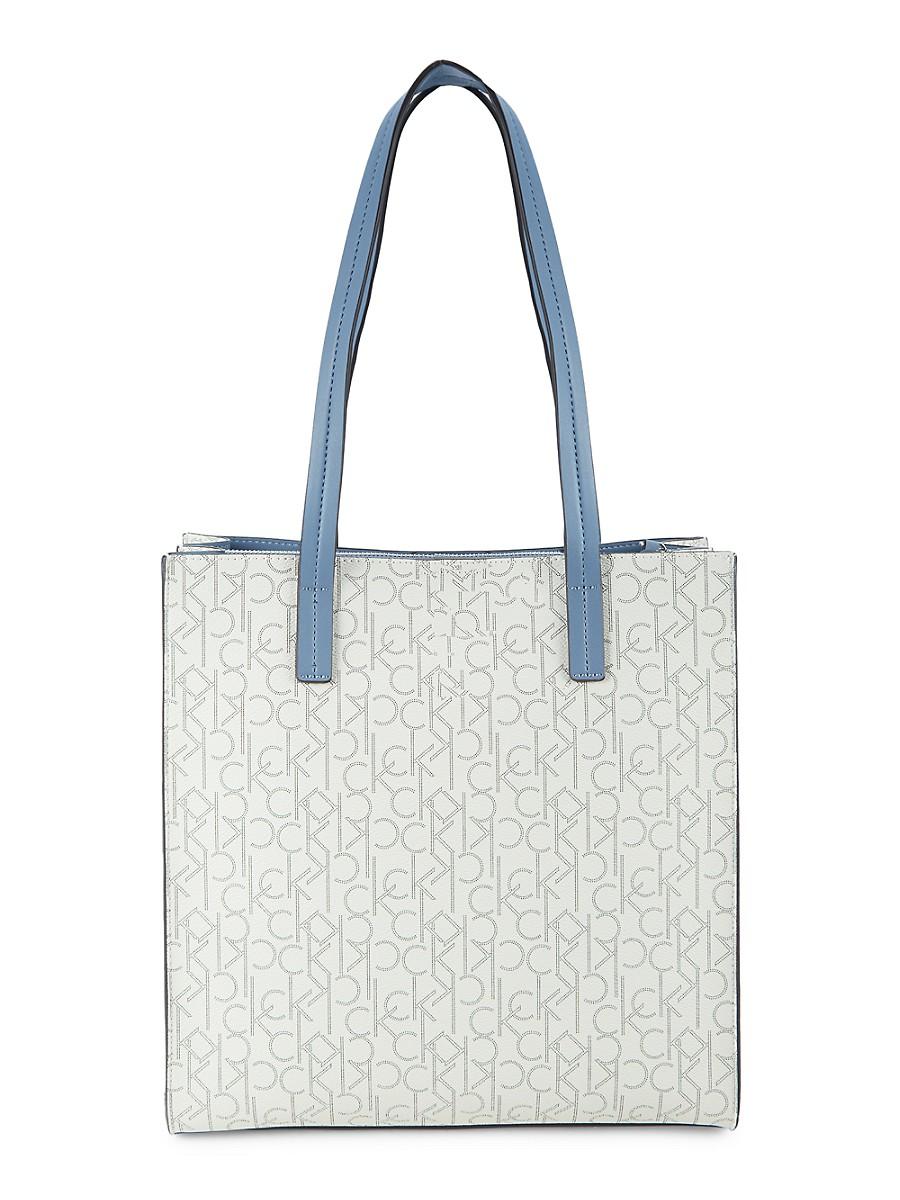 Calvin Klein Lina Animal Print Nylon Tote Women's Bag Handbag Purse