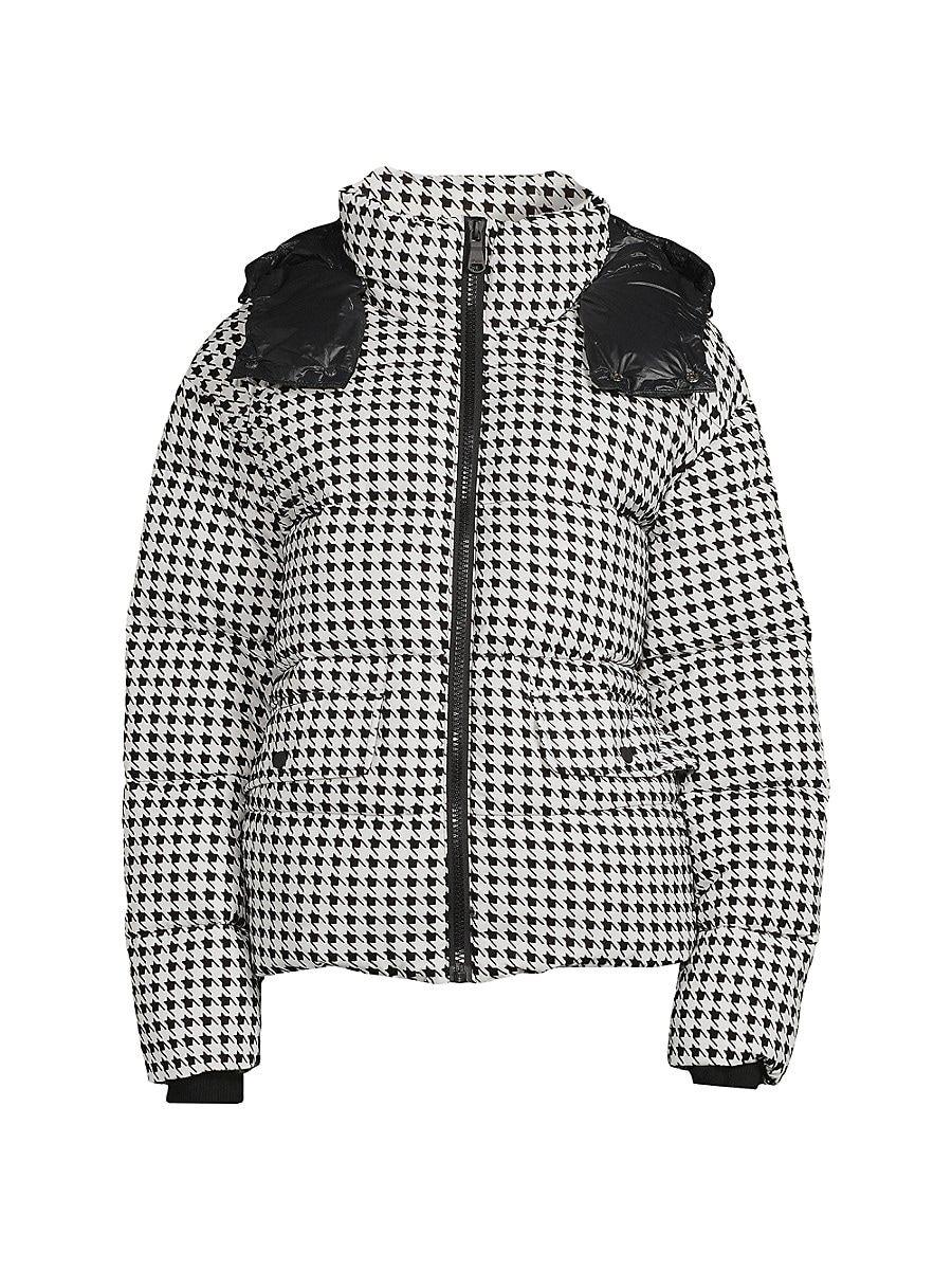 Pajar Ascella Houndstooth Down Jacket in Black | Lyst