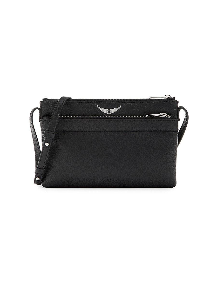Zadig & Voltaire Stella Wings Leather Crossbody Bag in Black | Lyst