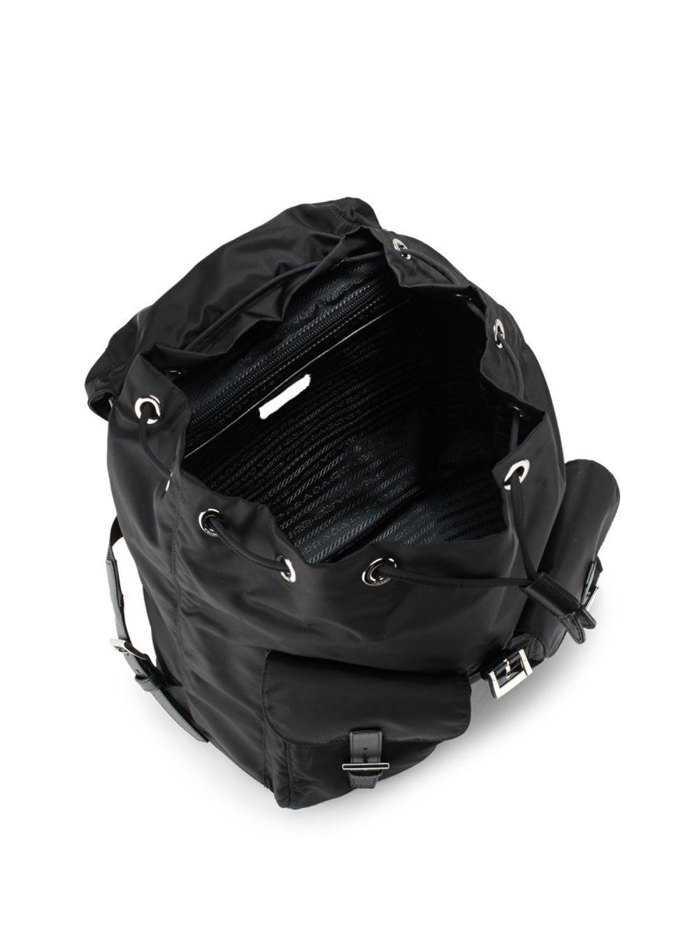 Prada Zaino Leather Backpack in Black Lyst