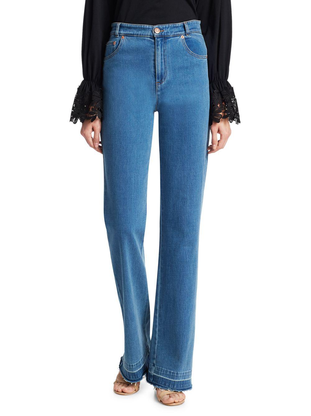 See By Chloé Denim High-waist Flare Jeans in Blue | Lyst