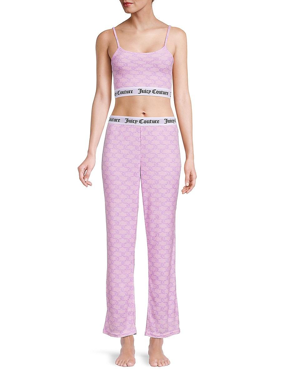 Juicy Couture co-ord satin pyjama set in pink