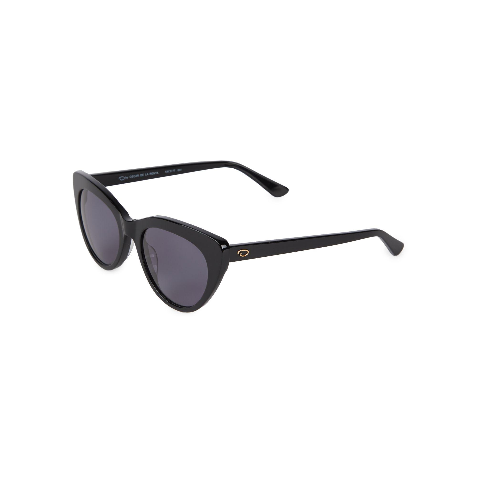 Oscar de la Renta 52mm Cat Eye Sunglasses in Black - Lyst