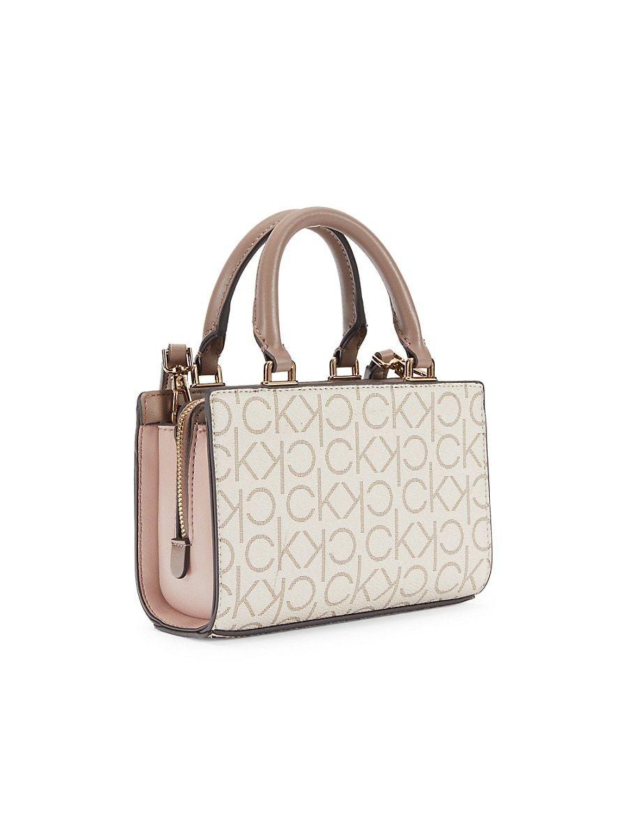 Calvin klein top handle satchel bag sales