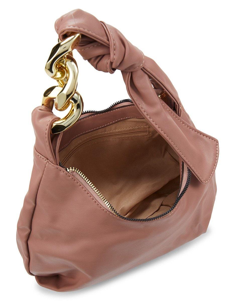 MKF Collection Kennedy Vegan Leather Women's Small Crossbody Satchel  Handbag by Mia K., Pink 