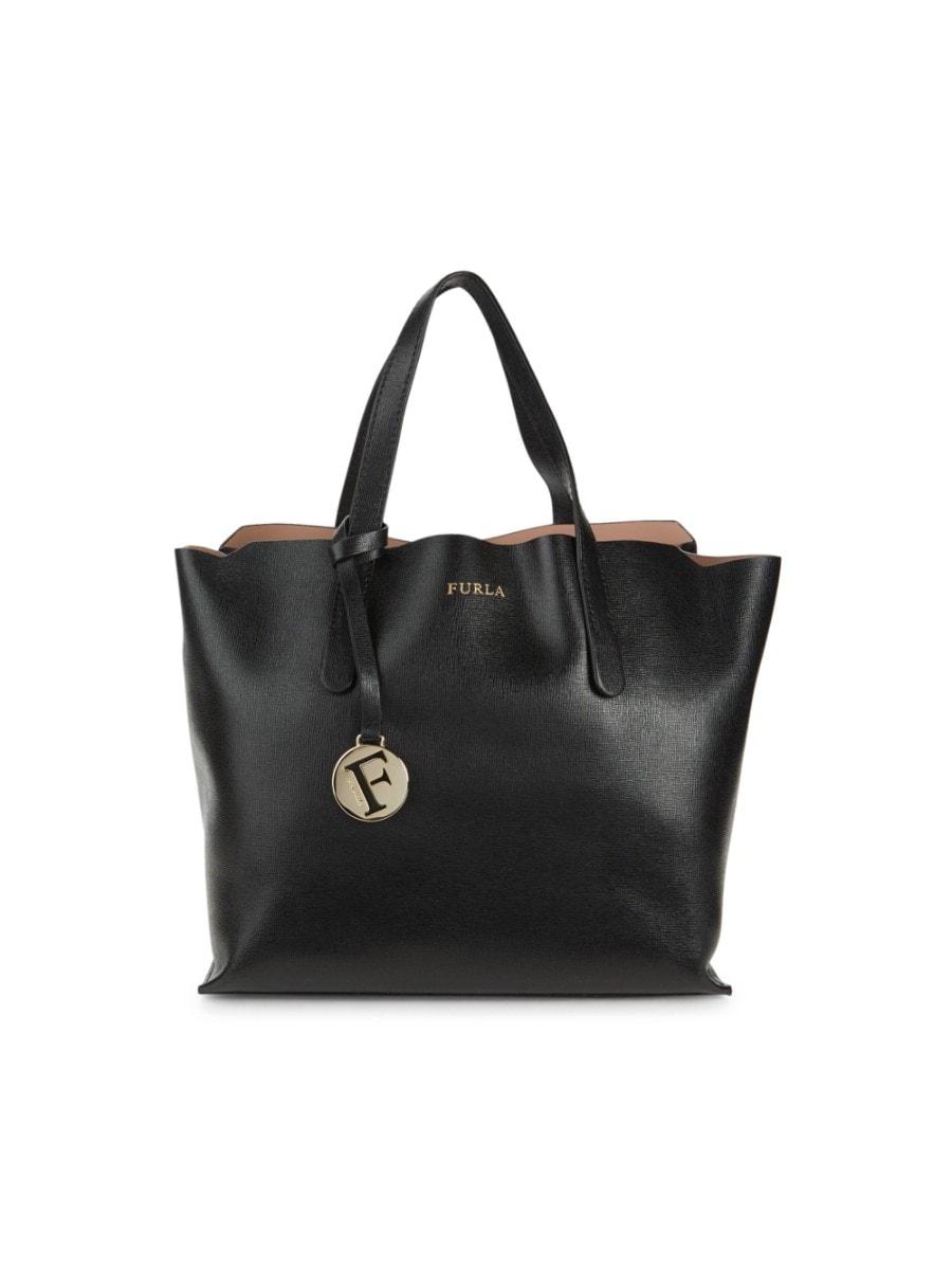 Furla Women s Small Sally Leather Tote Nero in Black Lyst