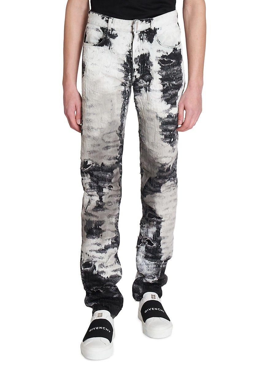 Men's Slim-fit jogger pants in embroidered fleece, GIVENCHY