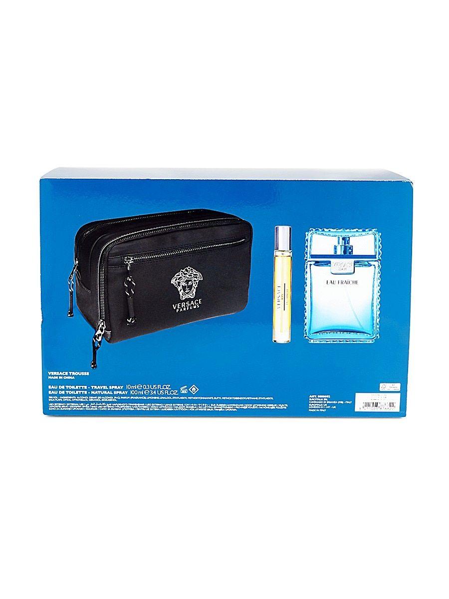 Versace 3-piece Eau Fraîche & Cosmetic Bag Set in Black for Men | Lyst