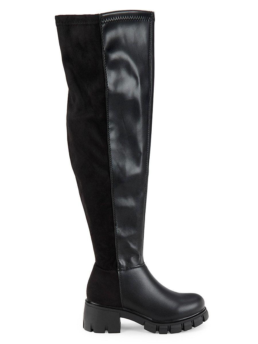 MIA Tiera Chunky Knee High Boots in Black Lyst
