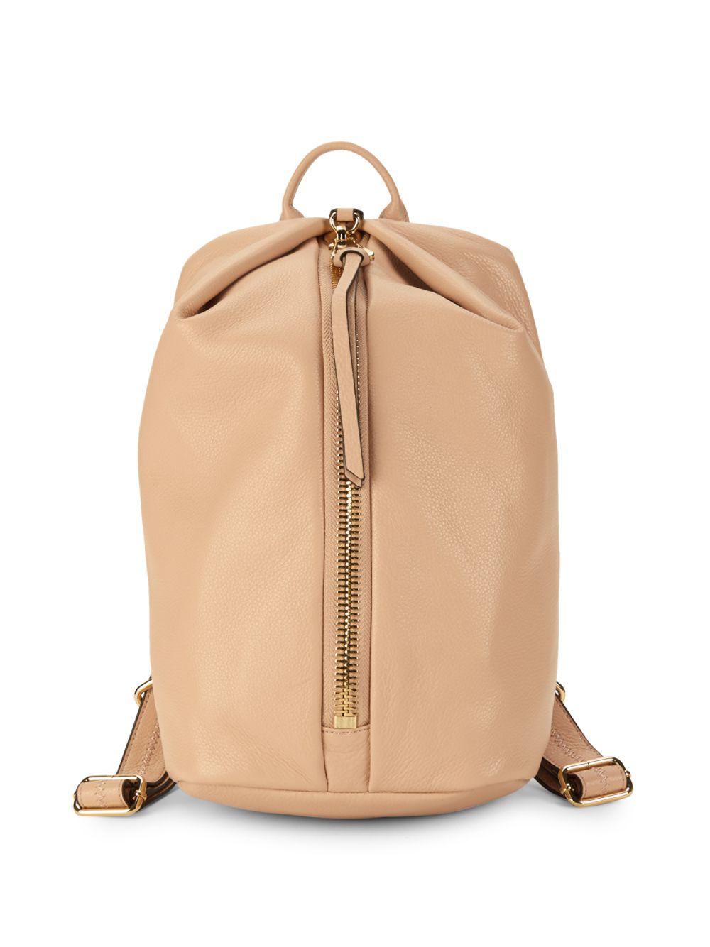 blush leather backpack