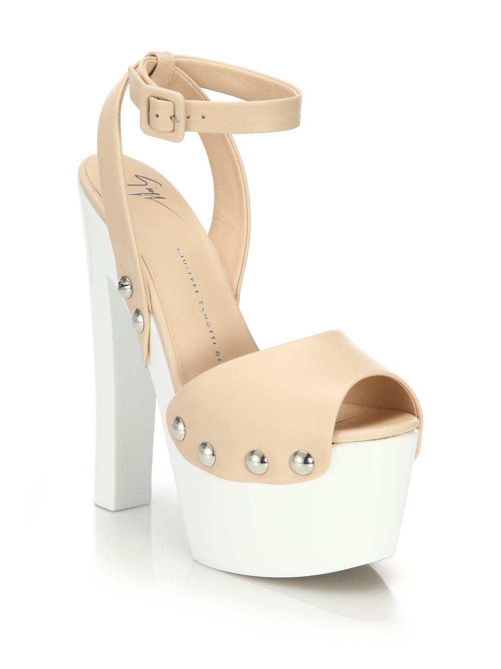 Giuseppe Zanotti Laila Knotted Leather Platform Sandals in Metallic | Lyst  Canada