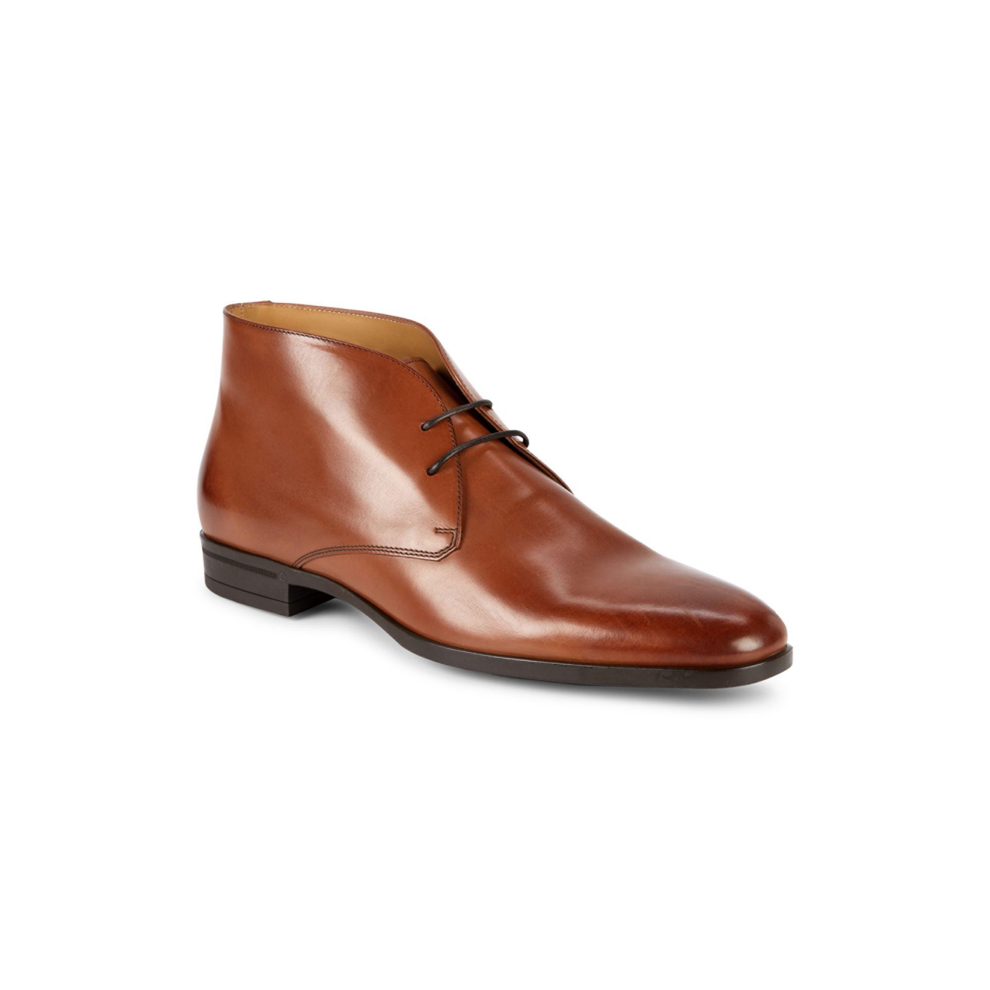 BOSS by HUGO BOSS Kensington Leather Ankle Boots in Brown for Men | Lyst