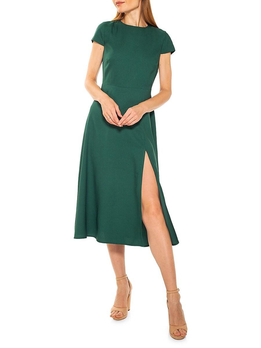 Alexia Admor Lily Highslit Midi Dress in Green Lyst